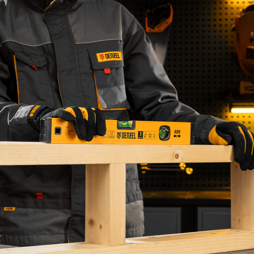 Уровень алюминиевый, магнит., фрезерованный, 3 глазка (1 зеркал.) 0,5 мм/м, 400 мм Denzel по ценам производителя в Екатеринбурге с доставкой по всей России