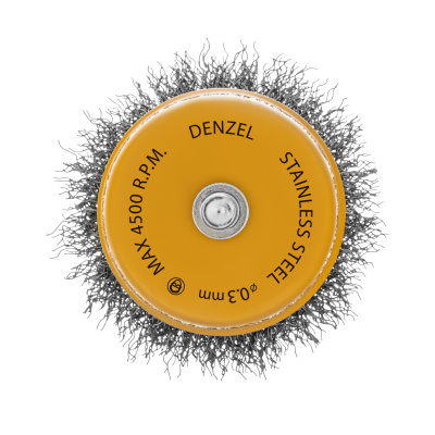 Щетка для дрели, 65 мм, Чашка, со шпилькой , нержавеющая витая проволока Denzel по ценам производителя в Екатеринбурге с доставкой по всей России