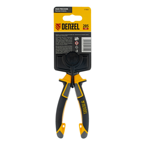 Длинногубцы прямые 205 мм, трехкомпонентные рукоятки Denzel по ценам производителя в Екатеринбурге с доставкой по всей России