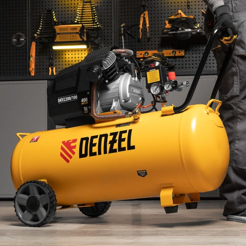 Компрессор воздушный DKV2200/100, Х-PRO 2.2 кВт, 400 л/мин, 100л Denzel по ценам производителя в Екатеринбурге с доставкой по всей России