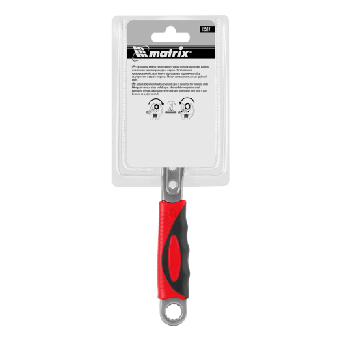 Ключ разводной, 200 мм, переставная губка, двухкомпонентная рукоятка Matrix по ценам производителя в Екатеринбурге с доставкой по всей России