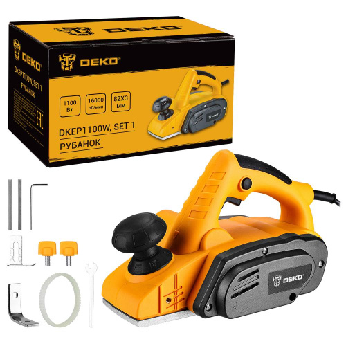 Рубанок DEKO DKEP1100W SET1, 1100Вт, 82 мм купить в Москве с доставкой по всей России | ProtosMarket.ru
