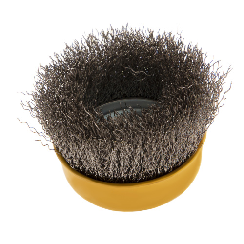 Щетка для УШМ, 75 мм, "Чашка", витая нержавеющая проволока 0.3 мм, М14 Denzel по ценам производителя в Екатеринбурге с доставкой по всей России