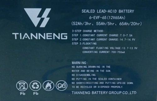 Аккумулятор свинцово-кислотный герм. (GEL) 12В/65Ач (20Hr) 223х135х177 для тележек WPT15-2 по ценам производителя в Екатеринбурге с доставкой по всей России