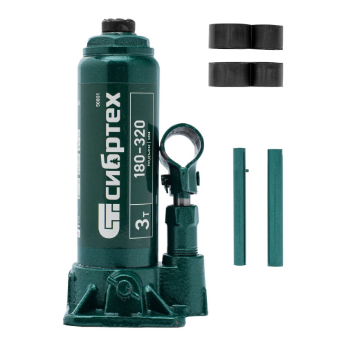 Домкрат гидравлический бутылочный, 3 т, 180-320 мм Сибртех по ценам производителя в Екатеринбурге с доставкой по всей России