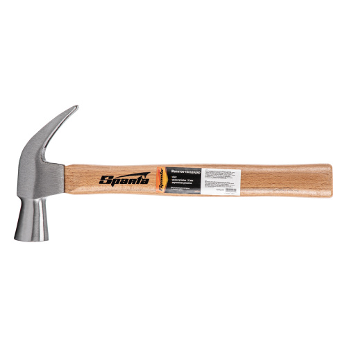 Молоток-гвоздодер, 650 г, боек 32 мм, деревянная рукоятка Sparta по ценам производителя в Екатеринбурге с доставкой по всей России