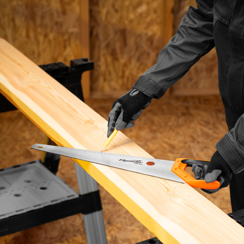 Ножовка по дереву, 500 мм, 7-8 TPI, зуб 2D, каленый зуб, двухкомпонентная рукоятка Sparta по ценам производителя в Екатеринбурге с доставкой по всей России