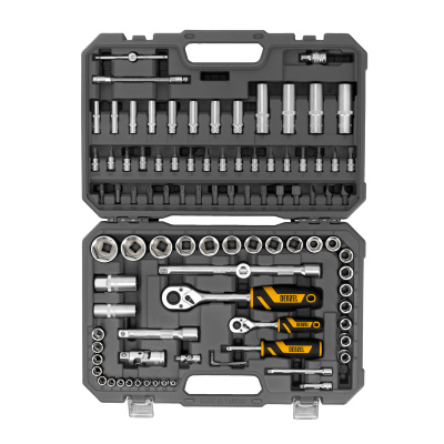 Набор инструментов, 1/2", 1/4", CrV, S2, пластиковый кейс, 94 предмета Denzel по ценам производителя в Екатеринбурге с доставкой по всей России