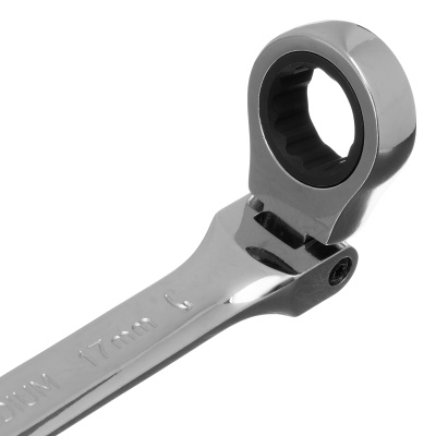 Ключ комбинированный трещоточный, 17 мм, CrV, шарнирный, зеркальный хром Matrix Professional по ценам производителя в Екатеринбурге с доставкой по всей России