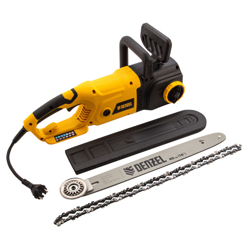 Пила цепная электрическая EDS-2000, 2 кВт,продольная, шина 40 см, шаг 3/8, паз 1.3 мм, 56 звеньев Denzel по ценам производителя в Екатеринбурге с доставкой по всей России