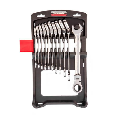 Набор ключей комбинированных, трещоточных шарнирных 11 шт. Matrix по ценам производителя в Екатеринбурге с доставкой по всей России