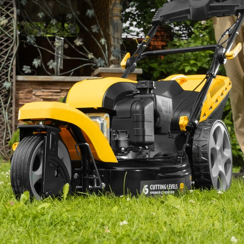 Бензиновая газонокосилка GLT-460SP-T, Trike 149 см3, 46 см, привод, панель, 60л Denzel по ценам производителя в Екатеринбурге с доставкой по всей России