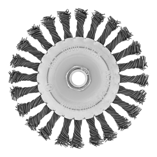 Щетка для УШМ 125 мм, М14, плоская, крученая проволока 0.8 мм Matrix по ценам производителя в Екатеринбурге с доставкой по всей России