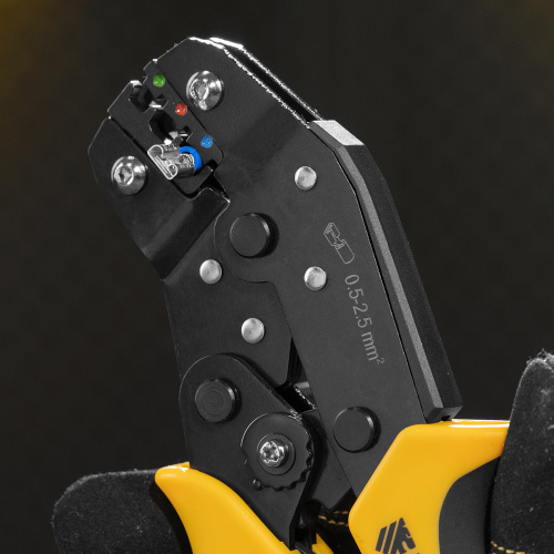 Клещи для обжима изолир. наконечников НКИ и НВИ, разъемов РПИ, гильз ГСИ, 0,5 - 2,5 мм2 Denzel по ценам производителя в Екатеринбурге с доставкой по всей России