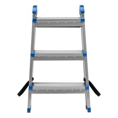 Стремянка двухсторонняя 3 ступени, сталь профиль, стальные ступени, Сибртех по ценам производителя в Екатеринбурге с доставкой по всей России
