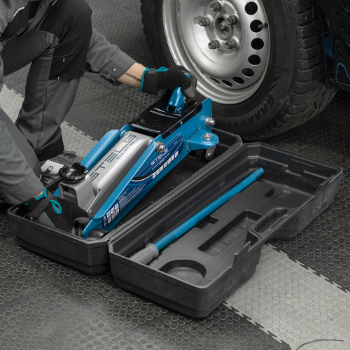 Домкрат гидравлический подкатной, высокий подъем, 3т, SUV, 190-535 мм, в кейсе Stels по ценам производителя в Екатеринбурге с доставкой по всей России