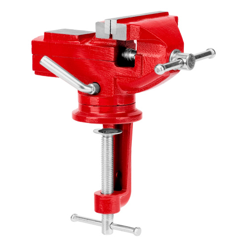 Тиски слесарные, 80 мм, настольные, поворотные, c наковальней MTX по ценам производителя в Екатеринбурге с доставкой по всей России