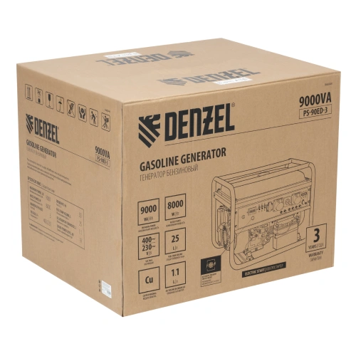 Генератор бензиновый PS 90 ED-3, 9.0 кВт, переключение режима 230 В/400 В, 25 л, электростартер Denzel по ценам производителя в Екатеринбурге с доставкой по всей России