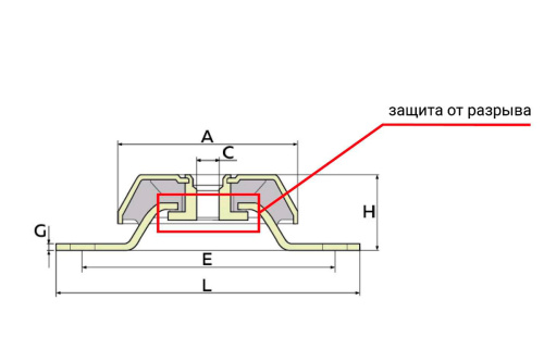 Виброопора (PDH100/38/133  M16 NR60) купить в Москве с доставкой по всей России | ProtosMarket.ru