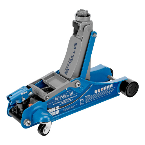 Домкрат гидравлический подкатной, поворотная рукоятка, 2 т, Low Profile, 100-350 мм Stels по ценам производителя в Екатеринбурге с доставкой по всей России