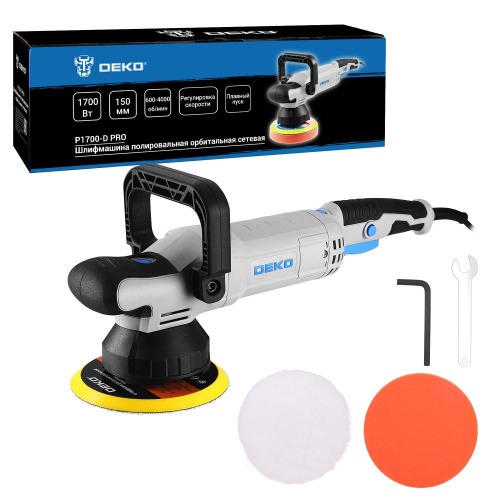 Шлифмашина полировальная орбитальная сетевая DEKO P1700-D PRO, 150мм, 1700 Вт по ценам производителя в Екатеринбурге с доставкой по всей России