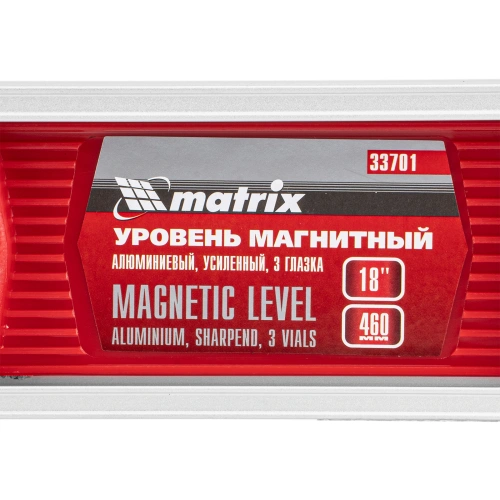 Уровень магнитный, 460 мм, 3 глазка Matrix по ценам производителя в Екатеринбурге с доставкой по всей России
