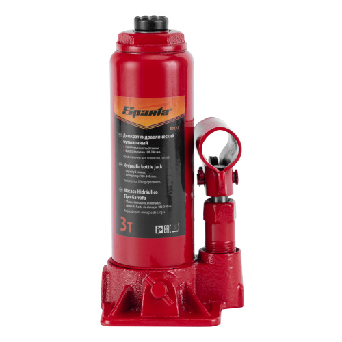 Домкрат гидравлический бутылочный, 3т, h подъема 180-340 мм Sparta по ценам производителя в Екатеринбурге с доставкой по всей России