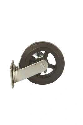 Колесо большегрузное поворотное SCdb 80 200 мм обрезиненное с тормозом (N) по ценам производителя в Екатеринбурге с доставкой по всей России