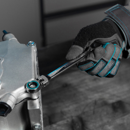 Набор ключей комбинированных с трещоткой, 8-19 мм, 7 шт, шарнирные, CrV Gross по ценам производителя в Екатеринбурге с доставкой по всей России