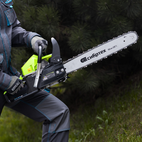 Пила цепная бензиновая БП-5850, 58 см3, шина 50 см, шаг 0.325, паз 1,5 мм, 76 звеньев Сибртех по ценам производителя в Екатеринбурге с доставкой по всей России