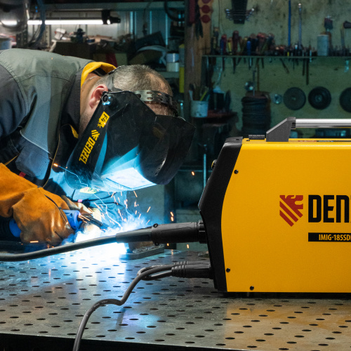 Аппарат инвертор. полуавтомат. cварки IMIG-185SDR, 180 А, ПВ 60%, катушка 5 кг Denzel по ценам производителя в Екатеринбурге с доставкой по всей России