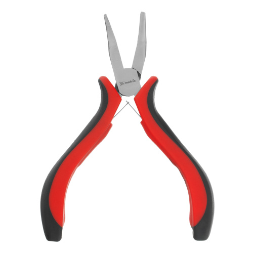 Длинногубцы изогнутые Mini, 130 мм, никелированные, авторазжим, двухкомпонентные рукоятки Matrix по ценам производителя в Екатеринбурге с доставкой по всей России