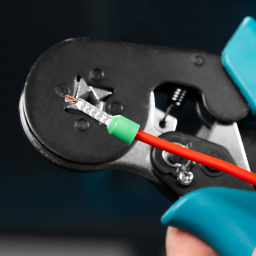 Клещи (пресс-клещи) для обжима наконечников электропроводов с сечением 0.25-8 мм2 Gross по ценам производителя в Екатеринбурге с доставкой по всей России