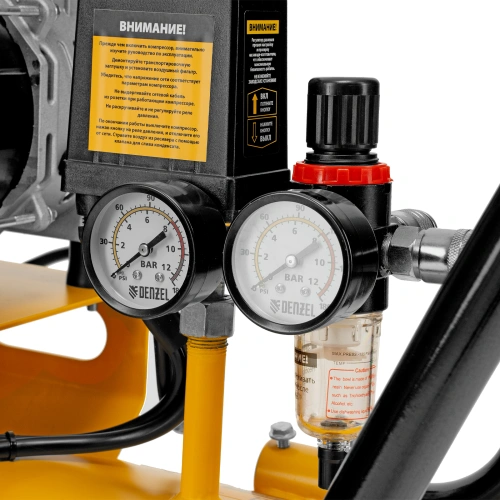 Компрессор безмасляный, малошумный  DLS 2250/100, 2250 Вт, 3x750, 100 л, 410 л/мин блок управления/ Denzel по ценам производителя в Екатеринбурге с доставкой по всей России