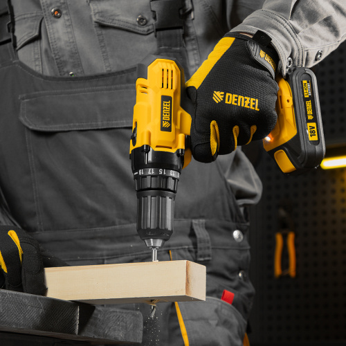 Дрель-шуруповерт аккумуляторная CDL-IB-18-02, Li-Ion, 18 В, 2 акк. Denzel по ценам производителя в Екатеринбурге с доставкой по всей России