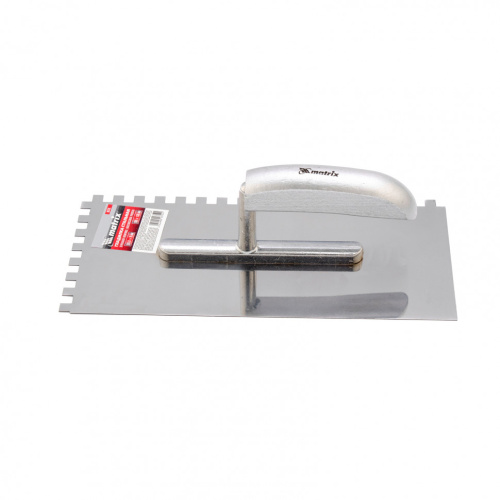 Гладилка из нержавеющей стали, 280 x 130 мм, деревянная ручка, зуб 8 x 8 мм Matrix по ценам производителя в Екатеринбурге с доставкой по всей России