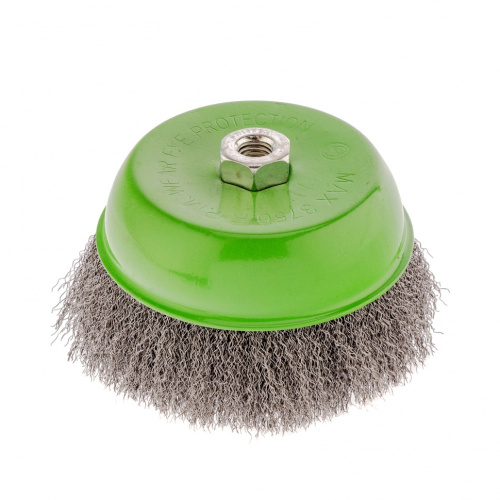 Щетка для УШМ, 150 мм, М14, "чашка", витая проволока 0.3 мм Сибртех по ценам производителя в Екатеринбурге с доставкой по всей России