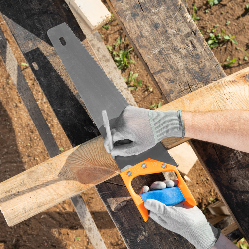 Ножовка по дереву, 400 мм, шаг зубьев 4 мм, пластиковая рукоятка по ценам производителя в Екатеринбурге с доставкой по всей России