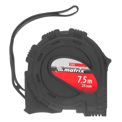 Рулетка Black,7,5 м х 25 мм,обрезиненный корпус Matrix по ценам производителя в Екатеринбурге с доставкой по всей России