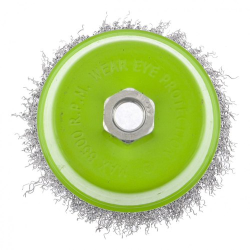 Щетка для УШМ, 100 мм, М14, "чашка", витая проволока Сибртех по ценам производителя в Екатеринбурге с доставкой по всей России