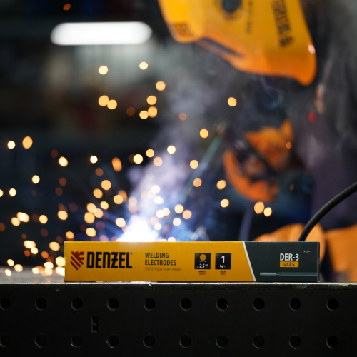 Электроды DER-3, диам. 2,5 мм, 1 кг., рутиловое покрытие Denzel по ценам производителя в Екатеринбурге с доставкой по всей России