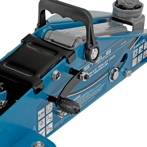 Домкрат гидравлический подкатной с фиксатором, 2.5 т, Safety Pin, 140-385 мм, в кейсе Stels по ценам производителя в Екатеринбурге с доставкой по всей России