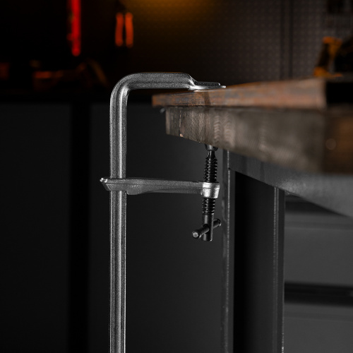 Струбцина F-образная, 100x600мм, кованая Denzel по ценам производителя в Екатеринбурге с доставкой по всей России