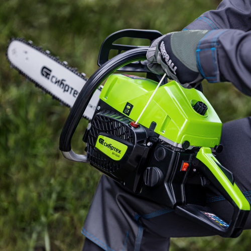 Пила цепная бензиновая БП-5245, 52 см3, шина 45 см, шаг 0.325, паз 1,5 мм, 72 звена Сибртех по ценам производителя в Екатеринбурге с доставкой по всей России