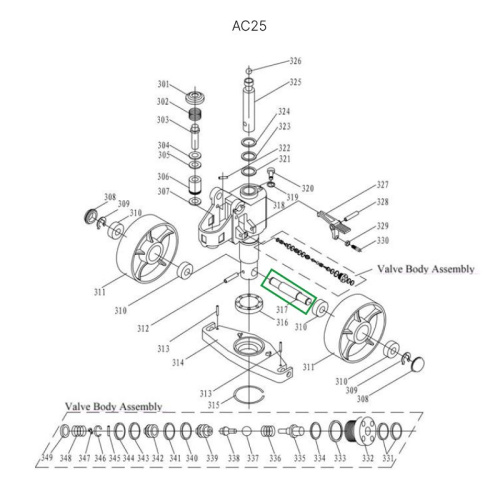 Ось крепления рулевых колес для гидравлических тележек DF25 по ценам производителя в Екатеринбурге с доставкой по всей России