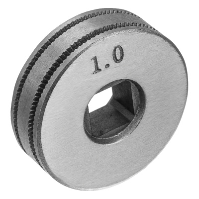 Подающий ролик, U профиль зубчатый под флюсовую проволоку 0,8-1мм посадка квадрат, 2 шт Denzel по ценам производителя в Екатеринбурге с доставкой по всей России