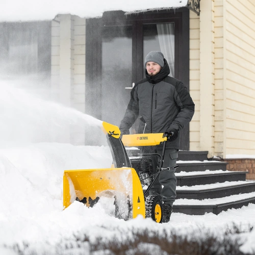 Бензиновая снегоуборочная машина SBM 610, 212 cc, ручной старт, фара Denzel по ценам производителя в Екатеринбурге с доставкой по всей России