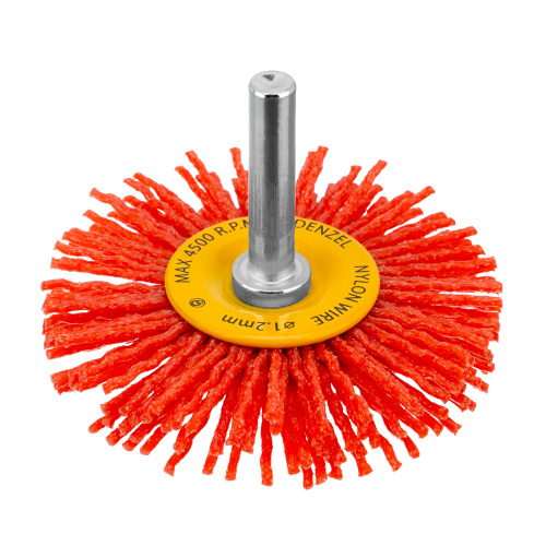 Щетка для дрели, 65 мм, Плоская, со шпилькой, нейлоновая щетина Denzel по ценам производителя в Екатеринбурге с доставкой по всей России