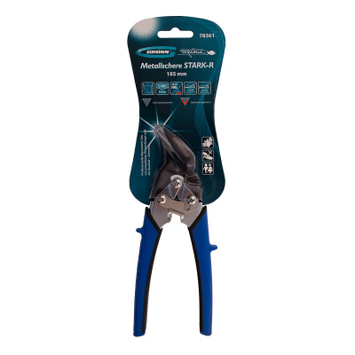 Ножницы по металлу "Piranha", 185 мм, прямой и правый рез, сталь СrM, двухкомпонентные рукоятки Gross по ценам производителя в Екатеринбурге с доставкой по всей России