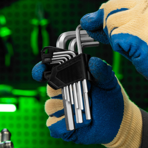 Набор ключей имбусовых, HEX, 1,5-10 мм, CrV, 9 шт. Сибртех по ценам производителя в Екатеринбурге с доставкой по всей России